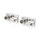 Nedis CSGB40900WT Coax Connector Haaks Vernikkeld 75 Ohm Schroef 7.0 mm Maximale diameter Wit 2 Stuks