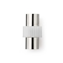 Nedis CSGB40940WT Coax-Adapter 2x Coax Mannelijk Vernikkeld 75 Ohm Wit 1 Stuks