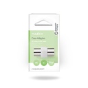 Nedis CSGB40941WT Coax-Adapter 2x Coax Vrouwelijk Vernikkeld 75 Ohm Wit