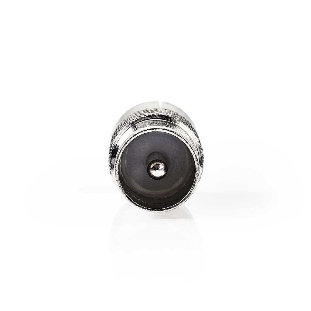 Nedis CSGB40942ME Coax-Adapter Vernikkeld 75 Ohm Zilver 1 Stuks 