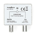 Nedis CSGB40970ME Coax-Adapter Coax - F / Coax Vernikkeld 75 Ohm Zilver 