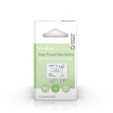 Nedis CSGB40970ME Coax-Adapter Coax - F / Coax Vernikkeld 75 Ohm Zilver 