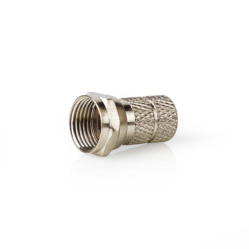 Nedis CSGB41903ME F-Connector Vernikkeld 75 Ohm 5.5 mm Maximale diameter Zilver 5 Stuks