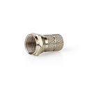 Nedis CSGB41903ME F-Connector Vernikkeld 75 Ohm 5.5 mm Maximale diameter Zilver 5 Stuks