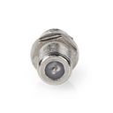 Nedis CSGB41940ME Coax-Adapter 2x F-Vrouwelijk Vernikkeld 75 Ohm Zilver