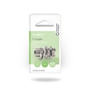 Nedis CSGB41940ME Coax-Adapter 2x F-Vrouwelijk Vernikkeld 75 Ohm Zilver
