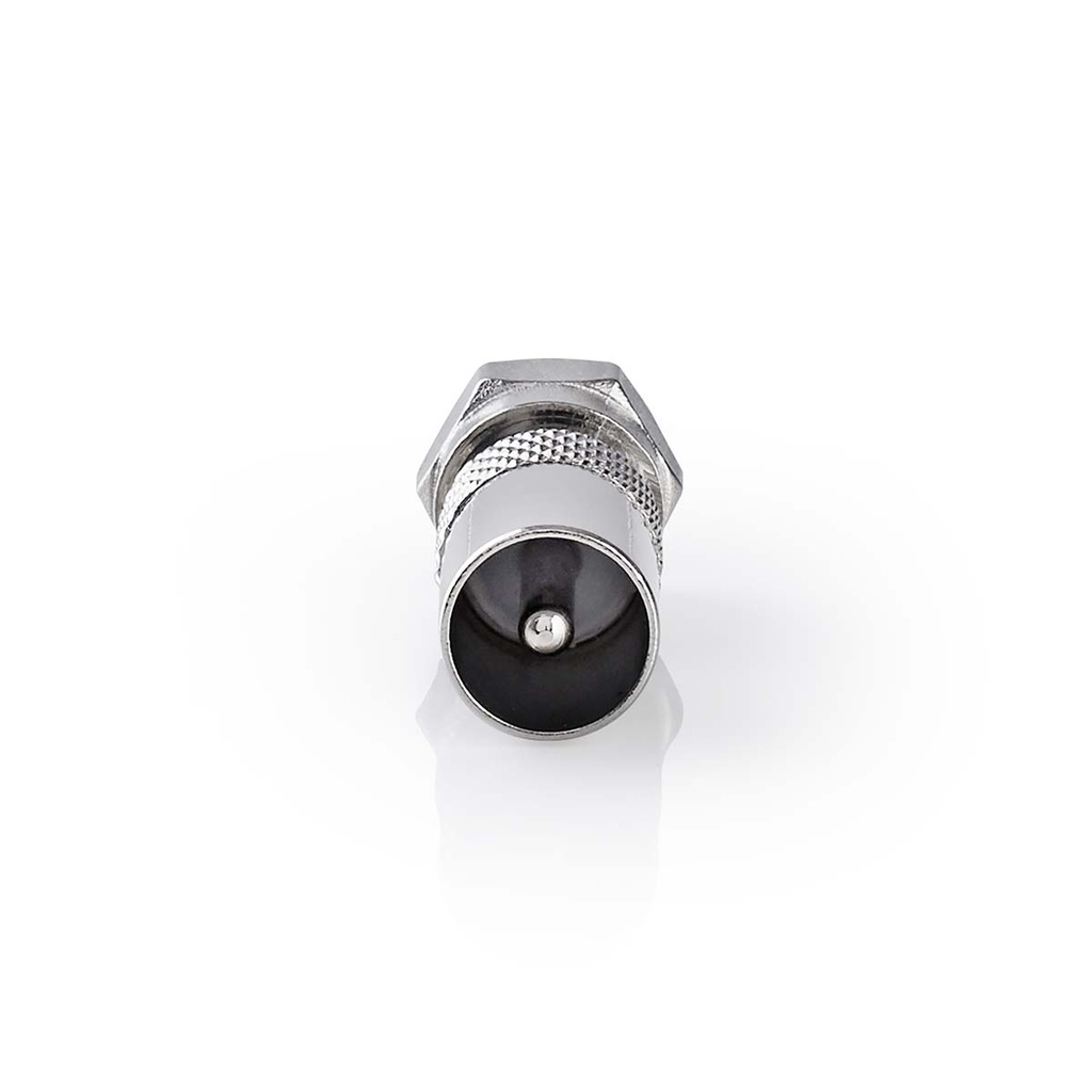 Nedis CSGB41953ME Coax-Adapter F - Coax Vernikkeld 75 Ohm Zilver 