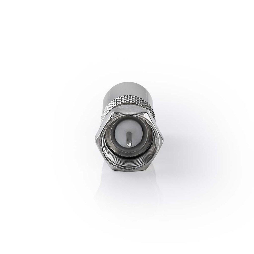 Nedis CSGB41953ME Coax-Adapter F - Coax Vernikkeld 75 Ohm Zilver 