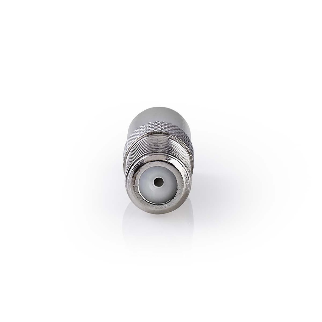 Nedis CSGB41954ME Coax-Adapter F-Coax Vernikkeld 75 Ohm Zilver 