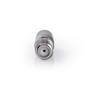 Nedis CSGB41954ME Coax-Adapter F-Coax Vernikkeld 75 Ohm Zilver 