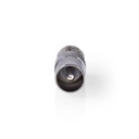 Nedis CSGB41954ME Coax-Adapter F-Coax Vernikkeld 75 Ohm Zilver 