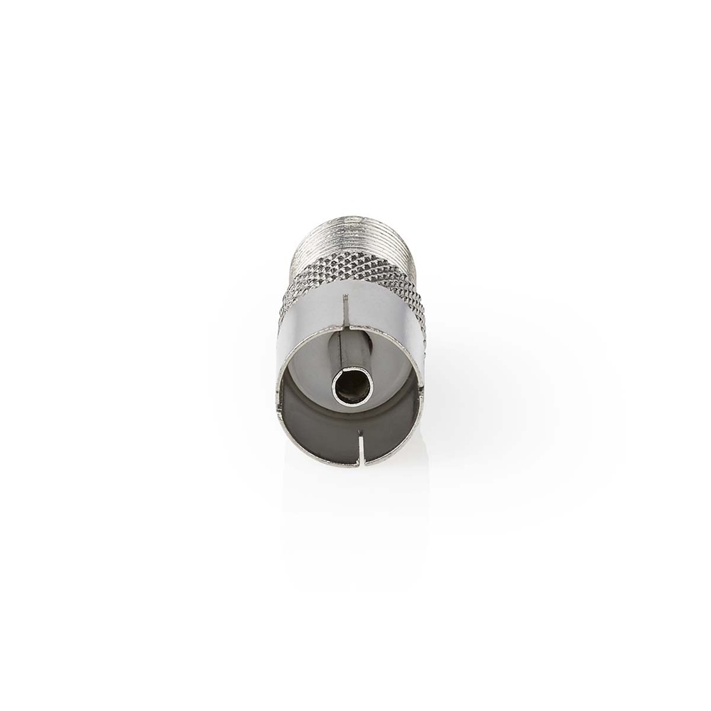 Nedis CSGB41955ME Coax-Adapter F-Coax Vernikkeld 75 Ohm Zilver 