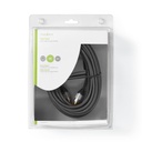 Nedis CSGC40000AT100 Coaxkabel | IEC (Coax) Male | IEC (Coax) Female | Verguld | 75 Ohm | Dubbel Afgeschermd | 10.0 m | Rond | PVC | Antraciet | Clamshell