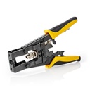 Nedis CSGG49540YE Antennekabel Krimptang BNC/RCA/F Connectors Geel / Zwart