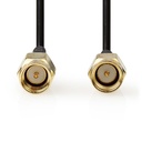Nedis CSGL02000BK20 Antennekabel SMA Verguld 50 Ohm Enkelvoudig Afgeschermd 2m Zwart