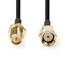 Nedis CSGL02210BK50 Antennekabel Omgekeerde polariteit SMA Verguld 50 Ohm 5m Zwart 