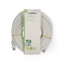 Nedis CSGL40000WT150 Coaxkabel Vernikkeld 90 dB 75 Ohm Dubbel Afgeschermd 15m Wit 