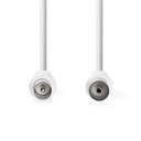 Nedis CSGL40000WT20 Coaxkabel Vernikkeld 90 dB 75 Ohm Dubbel Afgeschermd 2m Wit 
