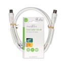 Nedis CSGL40020WT10 Coaxkabel Vernikkeld 120 dB 75 Ohm Viervoudig Afgeschermd 1m Wit
