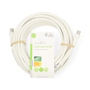 Nedis CSGL40020WT100 Coaxkabel Vernikkeld 120 dB 75 Ohm Viervoudig Afgeschermd 10m Wit