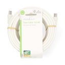 Nedis CSGL40020WT150 Coaxkabel Vernikkeld 120 dB 75 Ohm Viervoudig Afgeschermd 15m Wit