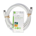 Nedis CSGL40020WT30 Coaxkabel Vernikkeld 120 dB 75 Ohm Viervoudig Afgeschermd 3m Wit