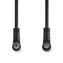 Nedis CSGL40120BK15 Coaxkabe Vernikkeld 120 dB 75 Ohm Viervoudig Afgeschermd 1.m Zwart 