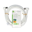 Nedis CSGL40120WT30 Coaxkabel Vernikkeld 120 dB 75 Ohm Viervoudig Afgeschermd 3m Wit 