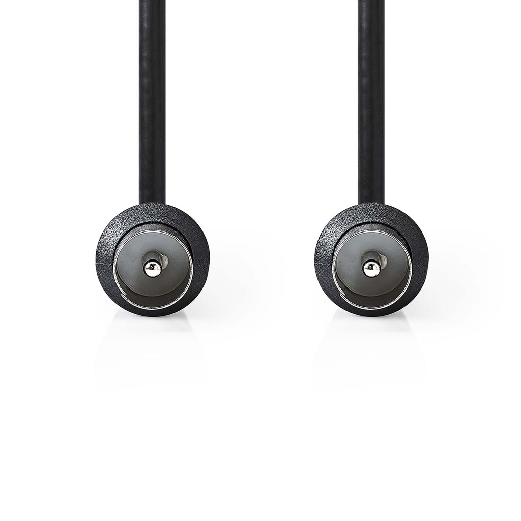 Nedis CSGL40200BK15 Coaxkabel Vernikkeld 90 dB 75 Ohm Dubbel Afgeschermd 1.5m Zwart 