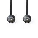 Nedis CSGL40200BK15 Coaxkabel Vernikkeld 90 dB 75 Ohm Dubbel Afgeschermd 1.5m Zwart 