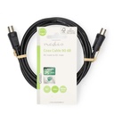 Nedis CSGL40200BK15 Coaxkabel Vernikkeld 90 dB 75 Ohm Dubbel Afgeschermd 1.5m Zwart 