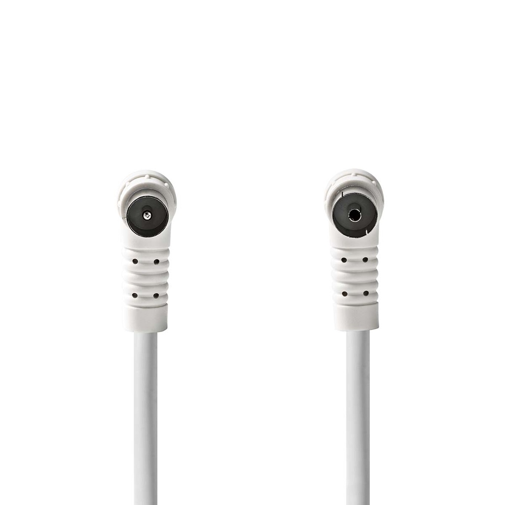 Nedis CSGL40200WT30 Coaxkabel Vernikkeld 90 dB 75 Ohm Dubbel Afgeschermd 3m Wit 