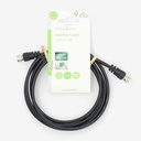 Nedis CSGL41000BK15 Satelliet- en Antennekabel | F-Male | F-Male | Vernikkeld | 75 Ohm | Dubbel Afgeschermd | 1.50 m | Rond | PVC | Zwart | Label
