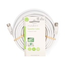 Nedis CSGL41000WT100 Coax-Kabel F Vernikkeld 75 Ohm Dubbel Afgeschermd 10m Wit 