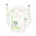 Nedis CSGL41000WT20 Coax-kabel F Vernikkeld 75 Ohm Dubbel Afgeschermd 2m Wit 