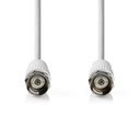 Nedis CSGL41000WT200 Coax-kabel F Vernikkeld 75 Ohm Dubbel Afgeschermd 20m Wit