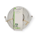Nedis CSGL41000WT200 Coax-kabel F Vernikkeld 75 Ohm Dubbel Afgeschermd 20m Wit
