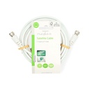 Nedis CSGL41000WT30 Coax-kabel F Vernikkeld 75 Ohm Dubbel Afgeschermd 3m Wit