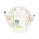 Nedis CSGL41000WT50 Coax-kabel F Vernikkeld 75 Ohm Dubbel Afgeschermd 5m Wit