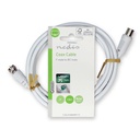 Nedis CSGL41800WT15 Coax-kabel F - Coax Vernikkeld 75 Ohm Dubbel Afgeschermd 1.5m Wit