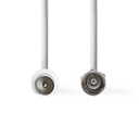 Nedis CSGL41800WT30 Coax-kabel F - Coax Vernikkeld 75 Ohm Dubbel Afgeschermd 3m Wit 