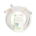 Nedis CSGL4500WT50 Coax- en CAT6-Combikabel Vernikkeld RG58 75 Ohm Dubbel Afgeschermd 5m Wit