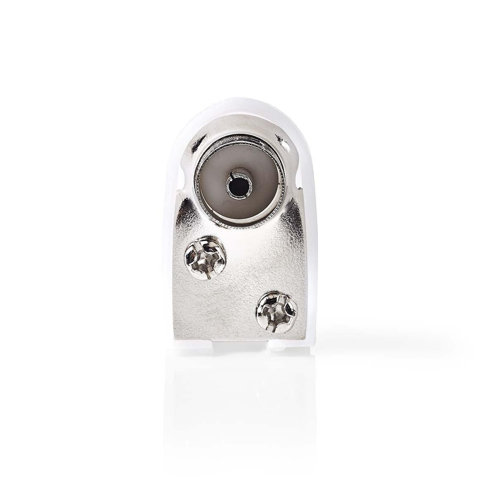 Nedis CSGP40921WT Coax Connector Haaks Vernikkeld 75 Ohm 7.0 mm Maximale diameter Wit 2 Stuks
