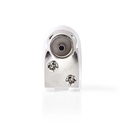 Nedis CSGP40921WT Coax Connector Haaks Vernikkeld 75 Ohm 7.0 mm Maximale diameter Wit 2 Stuks