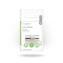 Nedis CSGP40942ME Coax-Adapter Vernikkeld 75 Ohm Zilver