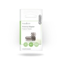 Nedis CSGP41942ME Coax-Adapter F - F Vrouwelijk Vernikkeld 75 Ohm Haaks Zilver 10 Stuks 