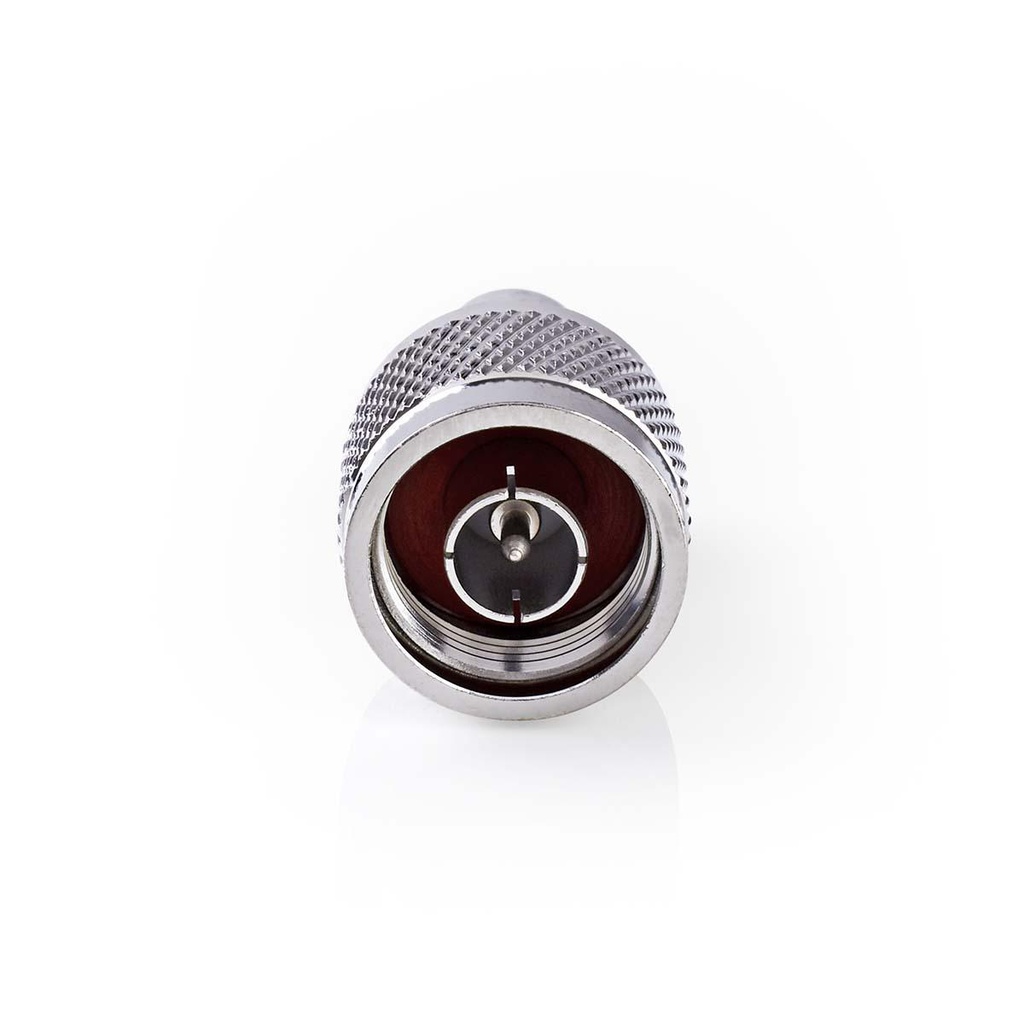 Nedis CSGP42940ME Coax-Adapter N - BNC Vrouwelijk Vernikkeld 50 Ohm Zilver 10 Stuks 