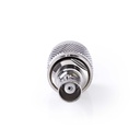 Nedis CSGP42940ME Coax-Adapter N - BNC Vrouwelijk Vernikkeld 50 Ohm Zilver 10 Stuks 