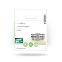 Nedis CSGP42950ME Coax-Adapter 2x N-Vrouwelijk Vernikkeld 75 Ohm Zilver 10 Stuks