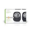 Nedis CSPR10020BK PC-Speakers 12 W 3,5 mm Jack USB Gevoed Zwart